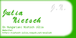 julia nietsch business card